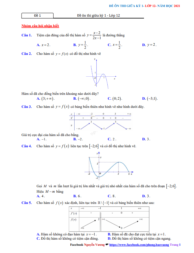 12 đề trắc nghiệm ôn thi giữa học kì 1 (HK1) lớp 12 môn Toán có đáp án và lời giải chi tiết