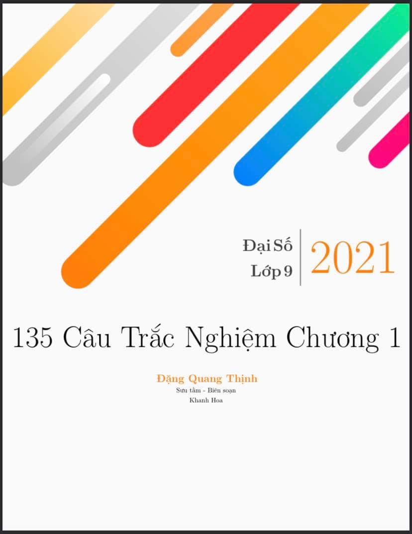 135 bài tập trắc nghiệm căn bậc hai và căn bậc ba Đặng Quang Thịnh