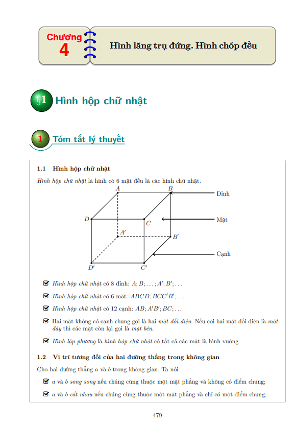 Các dạng bài tập hình lăng trụ đứng và hình chóp đều