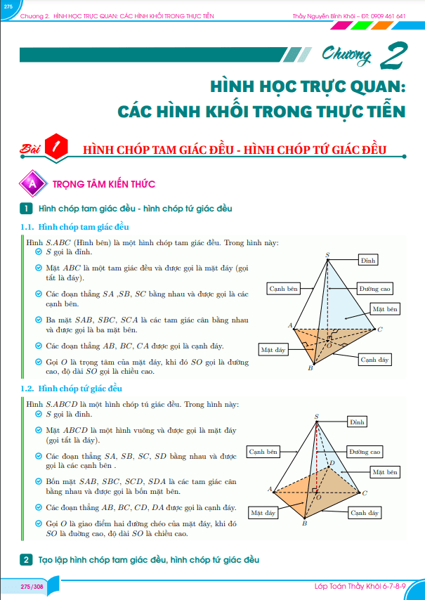 Phân dạng và bài tập các hình khối trong thực tiễn lớp 8 môn Toán Chân Trời Sáng Tạo