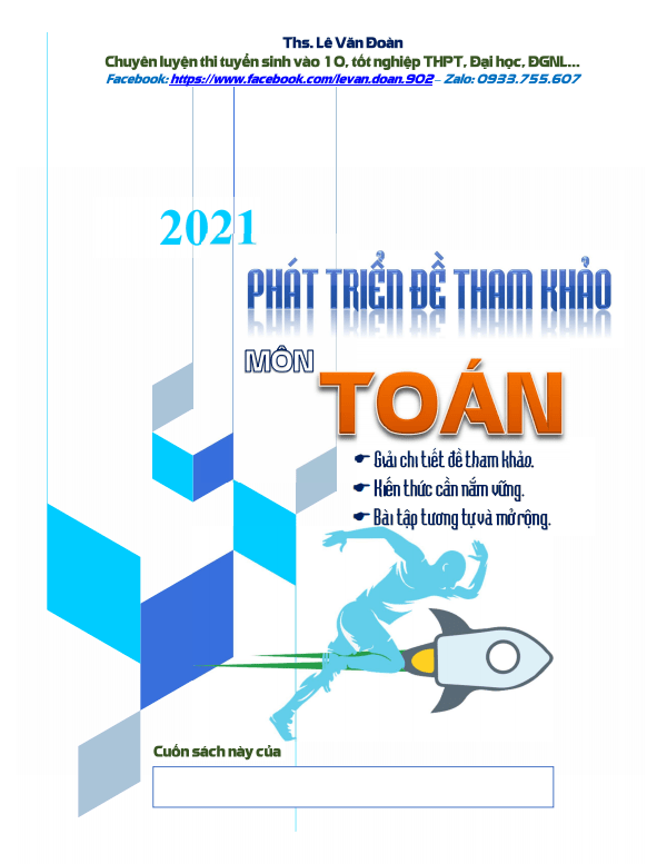 Phát triển đề tham khảo tốt nghiệp THPT 2021 môn Toán Lê Văn Đoàn