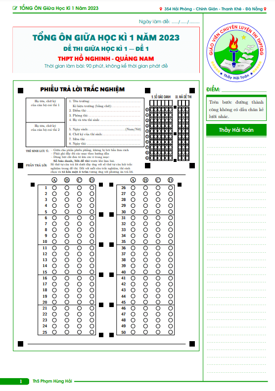 Tuyển tập 55 đề tổng ôn tập giữa học kì 1 (HK1) lớp 12 môn Toán năm học 2023 2024