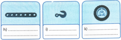 1. Em hãy nêu tên một số chi tiết trong bộ lắp ghép mô hình kỹ thuật dưới đây.