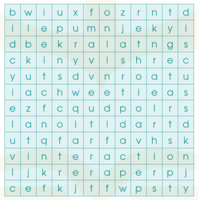 1. Find the following words in the word search