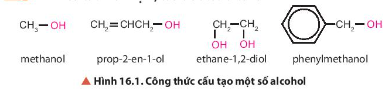 Quan sát hình 16.1 cho biết trong các hợp chất hữu cơ đã nêu có nhóm chức đặc trưng nào?
