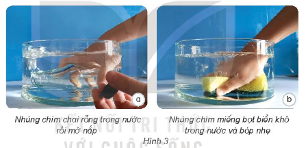 Từ các hiện tượng quan sát được ở hình 1, hình 2 và hình 3 và trong cuộc sống cho biết không khí có ở đâu.