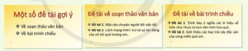 Em hãy tạo nhanh ba slide như hình ở dưới dây và thực hiện các bước sau