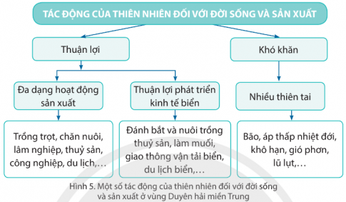   - Những tác động của thiên nhiên với đời sống và sản xuất ở vùng Duyên hải miền Trung.  - Một số biện pháp phòng, chống thiên tai ở vùng duyên hải miền Trung.