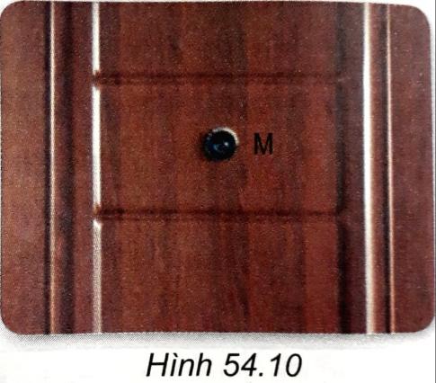 Tìm hiểu xem thấu kính được sử dụng ở lỗ nhìn (M) trên cánh cửa ra vào nhà là thấu kính hội tụ hay phân kì?