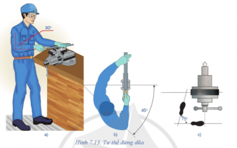  Tư thế đứng khi dũa. Tư thế đứng không đúng ảnh hưởng như thế nào trong quá trình làm việc?