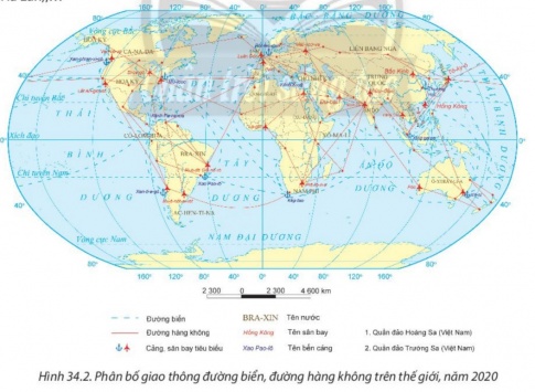 Giải bài 34 Địa lí ngành giao thông vận tải