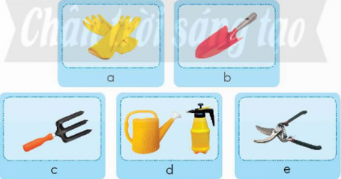 Em hãy ghép tên hình ở cột A với tên gọi của dụng cụ trồng hoa, cây cảnh ở cột B sao cho phù hợp.