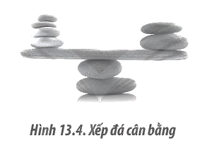 Trò chơi “Xếp đá cân bằng” là môn nghệ thuật sao cho việc sắp xếp những hòn đá lên nhau được cân bằng như Hình 13.4