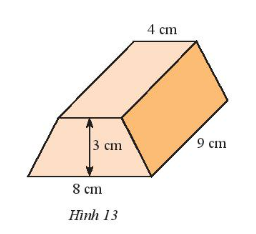 Giải bài 4 Diện tích xung quanh và thể tích của hình lăng trụ đứng tam giác, lăng trụ đứng tứ giác