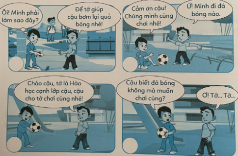 Em hãy đánh số thứ tự các tranh theo trình tự câu chuyện Mình là bạn bè và kể lại câu chuyện.