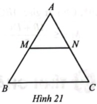  a) Tam giác AMN là tam giác đều. b) Hình thang BMNC là hình thang cân. c) Chu vi tứ giác BMNC bằng hai phần ba chu vi tam giác ABC. d) Độ dài đường trung bình MN bằng 2 cm.