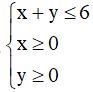 Tìm giá trị lớn nhất và giá trị nhỏ nhất của biểu thức F(x; y) = 2x + 3y với (x; y) thuộc miền nghiệm của hệ bất phương trình