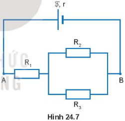 Cho mạch điện như Hình 24.6. Các giá trị điện trở R