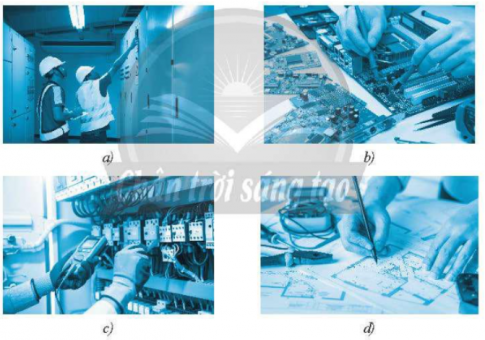  Quan sát hình dưới đây và điền tên ngành nghề vào cột tương ứng.