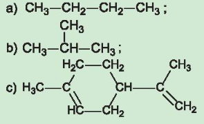 Hãy cho biết có loại mạch carbon nào trong công thức cấu tạo của các chất sau đây.