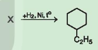 Hydrogen hoá hoàn toàn arene X (công thức phân tử C8H10) có xúc tác nickel thu được sản phẩm là ethylcyclohexane.  Viết công thức cấu tạo của X.