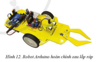 Sử dụng robot Hình 12 thay đổi kết nối chân của mạch điều khiển động cơ L298 với mạch Arduino