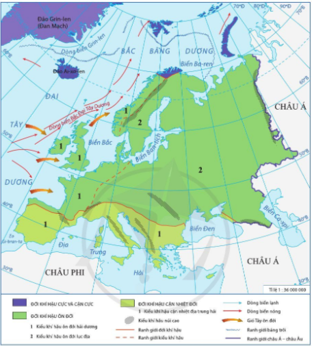  Vị trí địa lí, phạm vi và đặc điểm tự nhiên châu Âu