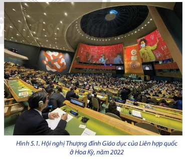 Dựa vào hình 5.1 và thông tin trong bài, hãy trình bày về tổ chức Liên hợp quốc.