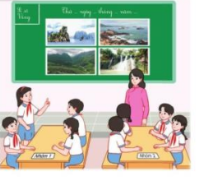 Xem phim tư liệu hoặc tranh ảnh về cảnh quan thiên nhiên quê hương. Kể tên những cảnh quan thiên nhiên em thấy trong phim tư liệu hoặc tranh ảnh đã xem. Chia sẻ cảm nhận của em về vẻ đẹp của mỗi cảnh quan.