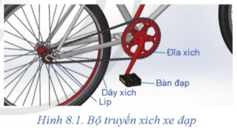   Chuyển động được truyền từ bộ phận nào tới bộ phận nào? Chỉ ra bộ phận dẫn, bộ phận bị dẫn.