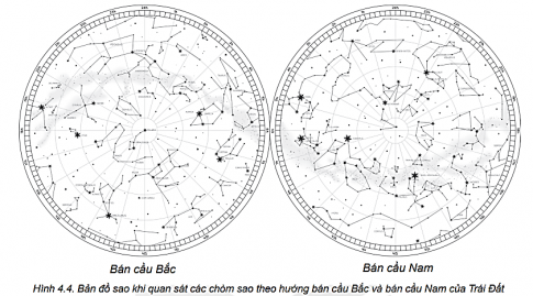 Xác định chòm Gấu Lớn trên bản đồ sao Hình 4.4.