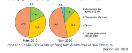  Dựa vào bảng 12.2, 12.3, hình 12.5, 12.6 và thông tin trong bài, hãy trình bày và giải thích tình hình phát triển kinh tế chung của khu vực Đông Nam Á.