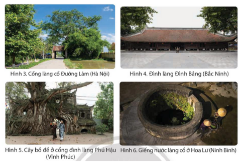 Đọc thông tin và quan sát các hình 3, 4, 5, 6, em hãy mô tả phỏng cảnh làng quê ở vùng Đồng bằng Bắc Bộ