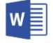 Biểu tượng phần mềm soạn thảo văn bản Word 2016 được chỉ ra ở Hình 1