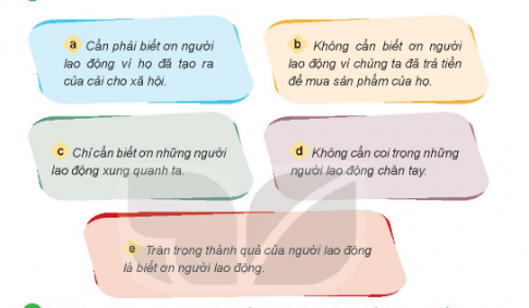 Em đồng tình hay không đồng tình với ý kiến nào sau đây? Tại sao? 