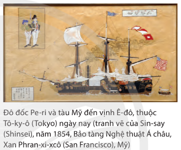 Vào một ngày mùa hè năm 1853, đoàn tàu chạy bằng hơi nước đến từ Mỹ do Đô đắc Pe-ri (Perry) chỉ huy, nhả khói và lừng lững tiến vào vịnh Ê-đô (Edo)