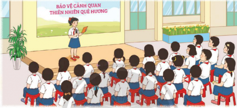 Tham gia giới thiệu cảnh quen thiên nhiên ở địa phương.