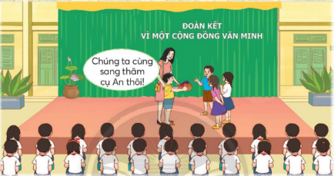 Xem hoạt cảnh về tỉnh thần đoàn kết trong các hoạt động vì cộng đồng.