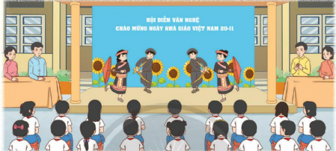 Tham gia văn nghệ chào mừng ngày Nhà giáo Việt Nam 20 - 11.