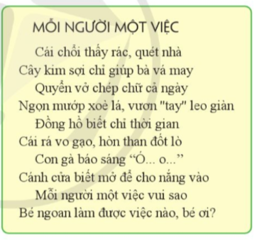 Em hãy kích hoạt phần mềm Word và thực hành gõ lại một đoạn của bài thơ "Mỗi người một việc" của tác giả Nguyễn Văn Chương (Hình 3)